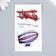 Tattoo on the body color double "Airship and Airplane - Normal flight!" 10.5x6 cm