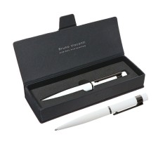 SHOULD OF SHARICAL, 1.0 mm, BrunovisConti Verona, blue rod, metal case Soft Touch White, in an eco -leather case