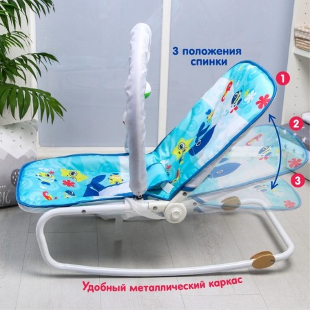 Swear-rocking chair for newborns "Sea Adventure", game arc, removable toys mix-5