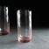 Set of glass glasses Leia, 3 pcs, 310 ml, pink
