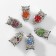 Brooch "Owl" mini, color mix (indivisible packing 12 pcs., Price per pcs.)