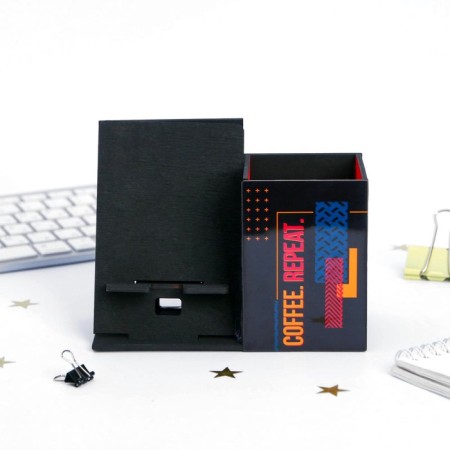 Organizer for the office with a stand for the phone "Geometry"-3