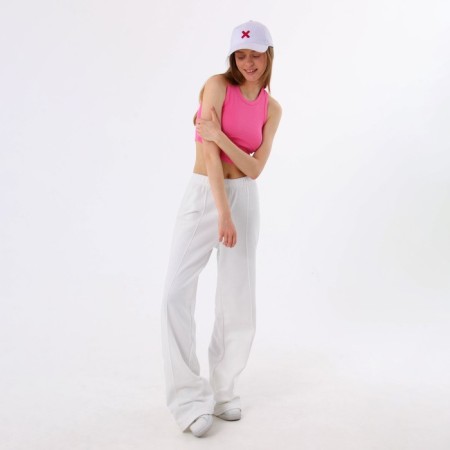 Women's cap YES/No, with tape, white color, rr 56-9