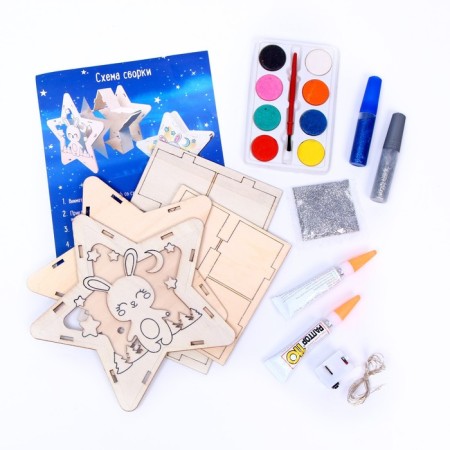 Set for creativity "New Year's Nonsense from wood", bunny-2