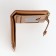 Women's wallet on the button, beige color