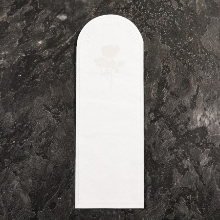 Package-cone for flowers, "romance", white, 14x40 cm-3