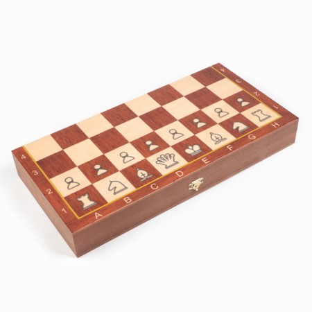 Chess "Debut", weighted, board wood 37 x 37 cm, king H-9 cm, pawn H-4.4 cm-2