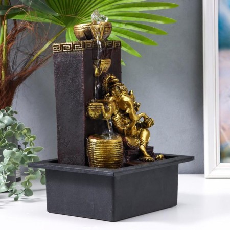 The desktop fountain from the Golden Ganesh network at the waterfall, Greek pattern "35x20x25 cm-1