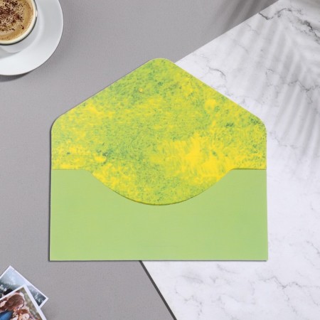 The envelope for the money "Make this world better!" Soft's software, embossing, green color, 9x19 cm-2