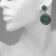 Clips "Ethnic" Flower circles, blue color in black gold
