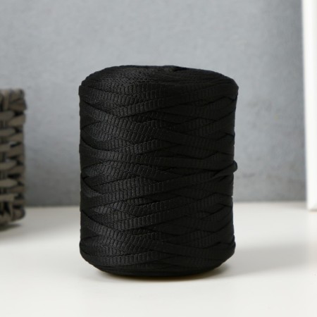 Knitting cord 100% polyester 5 mm cylinder, 180 g, 140 m 13 - black