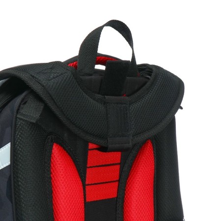 School backpack 38 x 30 x 16 cm, ergonomic back, Stavia "Military24", gray-10
