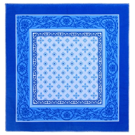 Men's handkerchiefs "Ethel" size 30x30 cm, (set 12 pcs,), blue color, MIX drawing-6