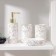 A set of accessories for the bathroom "Loft", 4 items (dispenser 250 ml, soap dish, 2 glasses), white color