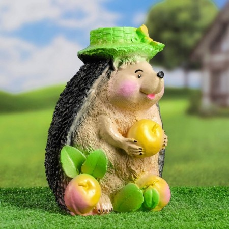 Garden figure "Hedgehog with three apples" 27x20cm