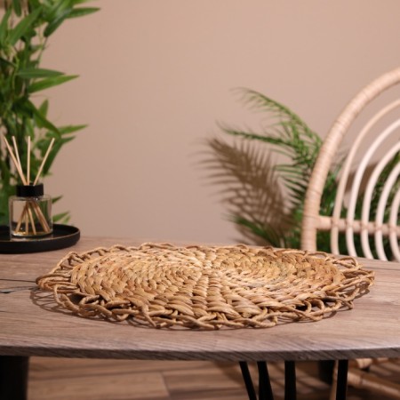 Wicker rug round 38 cm-4
