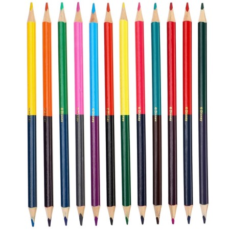 Colored pencils, 24 colors, bilateral, cold heart-1