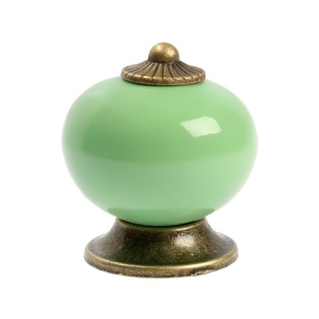 Pen button Dome Ceramics 003, ceramic, green