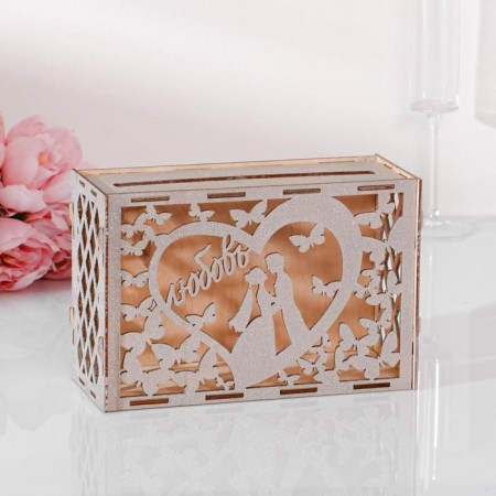 Wedding Bank "Love", silver, prefabricated, 24x10x16 cm