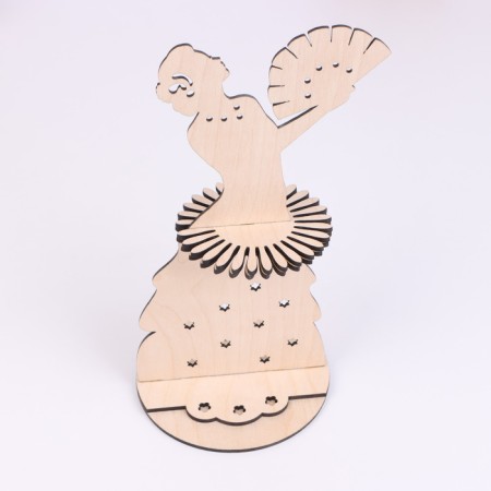 Napkin "lady with a fan", plywood-3