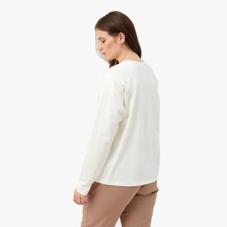 Women's Longsliva Minaku: Basic Line Ecryu Color, Rr. 48-1