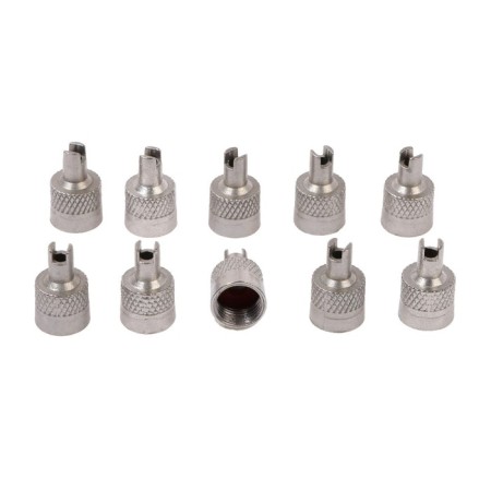 Torso valve cap, with a key, chrome, set 10 pcs-1