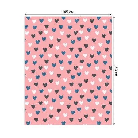 Tables on the table "Vanilla Hearts", rectangular, Saten, size 145x180 cm-1