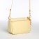 Bag Women's Cross-Bodi with a zipper, beige color