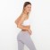 Female leggings elongated, color gray melange, size 50