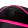Sports bag with lightning, external pocket, long belt, black/red color