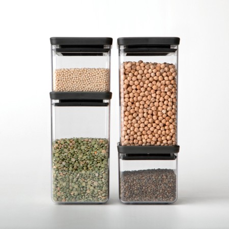 Rectangular container Brabantia Tasty+, dark gray color, 0.7 l-6
