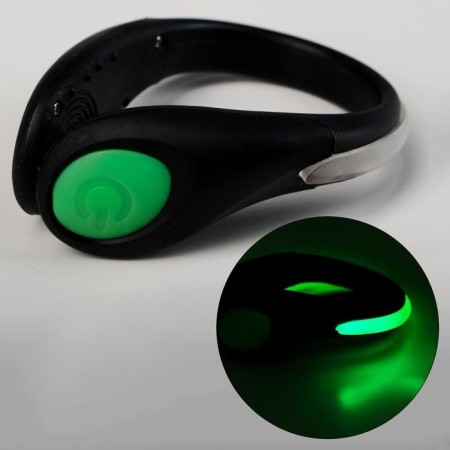 Lanter-clip with mounting shoes "Master K", 2 modes, CR2032, 7 x 9 cm, green