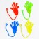 Velcro "paws up", mix colors, in a jar