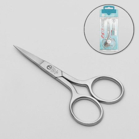 Scissors are manicure, straight, 9.5 cm, matte silver color, b-105-d-l