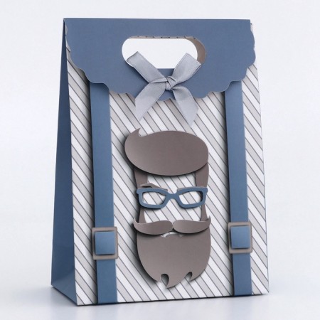 Gift box-package, packaging with a cut pen, "man", 12 x 6 x 16 cm