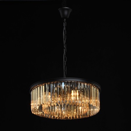 Goslar chandelier, 6x60W E14, black color, gold-1