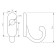 Hook furniture tundra TKO015, one -rod, gold, 1000 pcs