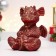 Piggy bank "Laughing Dragon" 12x12x15cm, red with gold