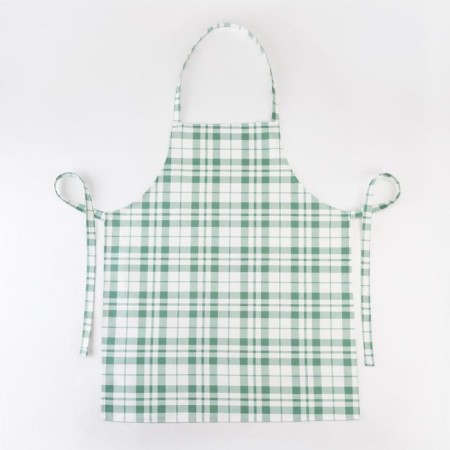 Apron "Ethel" Eucalyptus (cage) 60x70cm, 100% cotton, sarzha 190 g/m2-1