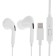Headphones Exployd Ex-HP-1467, vacuum, microphone, wired, 108 dB, 1.2 m, Lightning, white