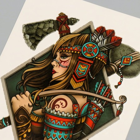 Tattoo on the body color "resistance" 26.1x14.6 cm-3