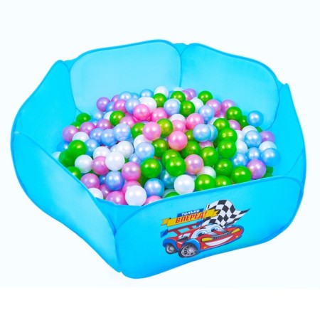 A set of balls is 500 pcs, colors: pearl - green, raspberry, blue-7