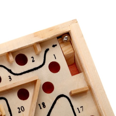 Labyrinth puzzle, 20 holes, ball in the kit-2