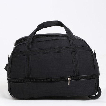 Road bag on wheels, a lightning department, with an increase, an outer pocket, black color-1