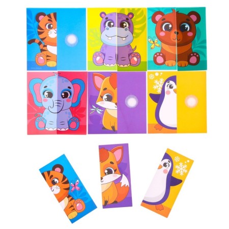 Developing Velcro game "Find half. Zoo"-6