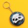 Keychain for keys with a flashlight "Panda", 5 x 5 cm