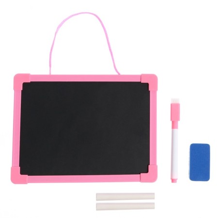 Drawing board double -sided cardboard, marker + chalk + sponge, mix color-10