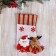 Santa Claus with a deer jar of 26x18 cm. White-red