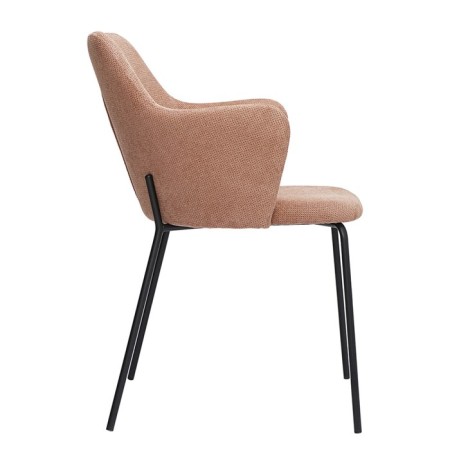 Dwight chair, 510 × 550 × 860 mm, textured Shenill, pink color-8