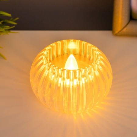 Night "Candle" LED 0.5W from 3XAG10 batteries is transparent 6x6x4 cm Risalux-1